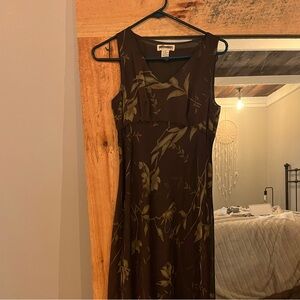 Ann Taylor Petites Brown maxi style sleevless dress 4P